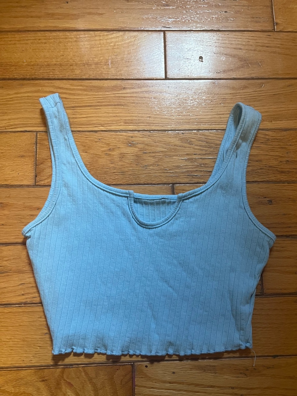 Blue Cropped Tank Top